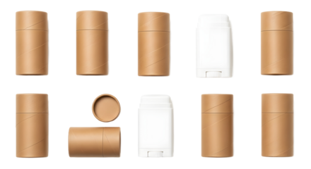 Ecofriendly deodorant sticks and containers