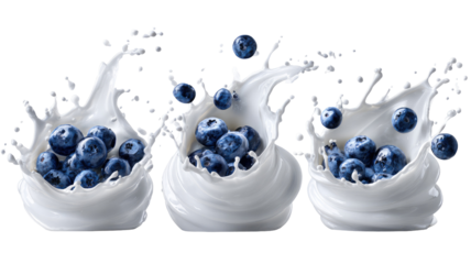 M A 6 Triple Splash Yogurt Elegance Ultra-Clean Studio Capture on Transparent Background