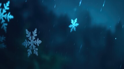 Gentle snowfall in a winter wonderland outdoor scene animated visuals tranquil atmosphere close-up nature's beauty
