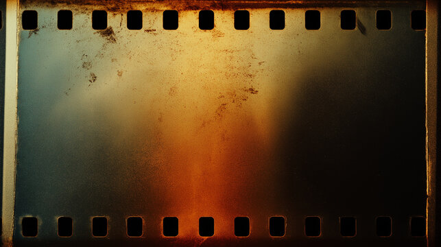 Piece of old, grungy 35mm photographic film, perfect for vintage, photography, memories, nostalgia, retro, background, texture, and design projects.