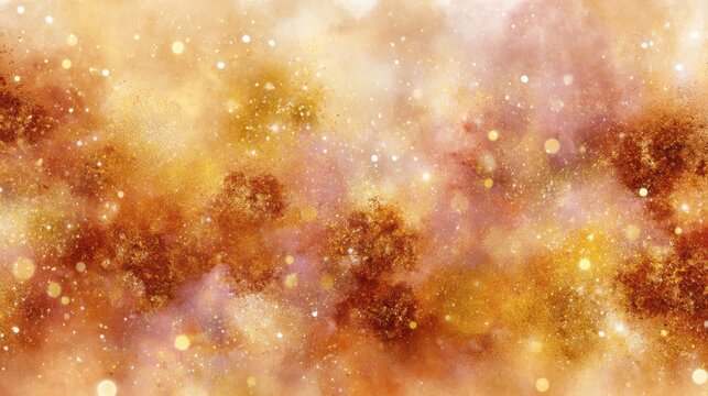 Abstract golden bokeh lights digital artwork artistic environment warm tones close-up view visual concept for digital design