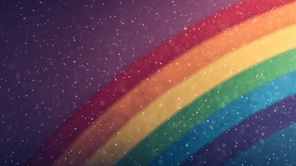 Naklejka premium Captivating rainbow arching over a dreamy landscape colorful spectrum enchanting ambiance serene viewpoint