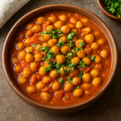 Spicy Chickpea Curry in Bowl