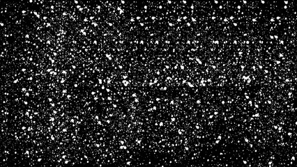 White Paint Splatter Grunge Texture Overlay on Black Background