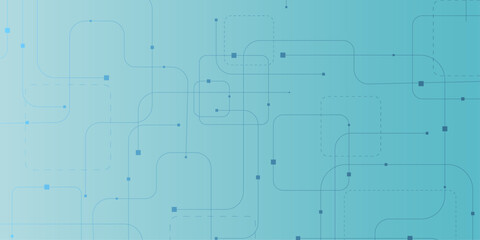 Vector digital technology blue background. Concept with technology blue line. Abstract futuristic background with crossed line and dots vector Illustration. design Network and Connection concept	