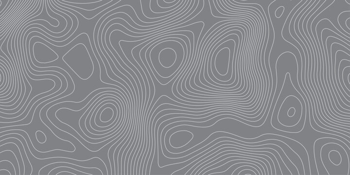 Subtle abstract topographic pattern with smooth contour lines on a gray background, creating a modern minimalistic texture ideal for mapping themes, backgrounds, branding,wallpapers,and graphic design