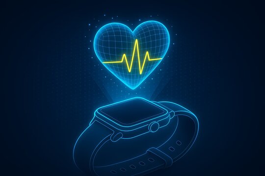 Track your fitness with a smart watch monitoring a healthy heart rate today