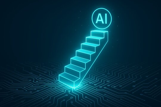 Climb the AI Ladder to Success with this Modern Technology Advancement Concept