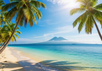 Tropical Beach and Palm Trees