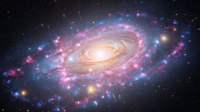 Spectacular Spiral Galaxy - A Cosmic Dance of Light and Matter.