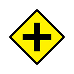 Obraz premium Crossroad icon vector design intersections roads sign symbols