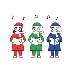 Three colorful christmas nutcracker soldiers in red green and blue festive holiday traditional decoration icon for seasonal celebration or toy branding