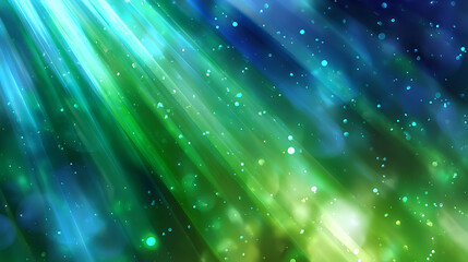 Streaking light beams with floating particles abstract background