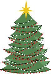 christmas tree vector illustration