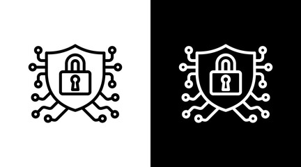 Cyber Security With Icon Set Design	