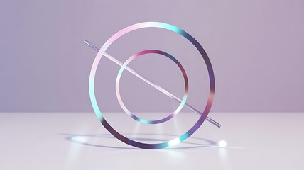 Abstract circles intersecting lines modern design concept minimalist style