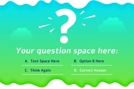 multiple option quiz banner for your next lottery event