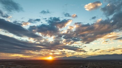 sunset over the Mojave Desert