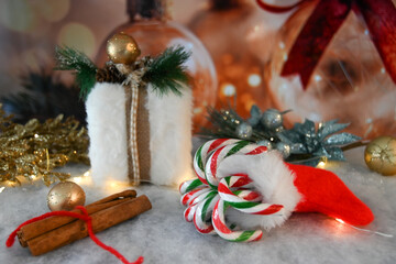 christmas candy on the table