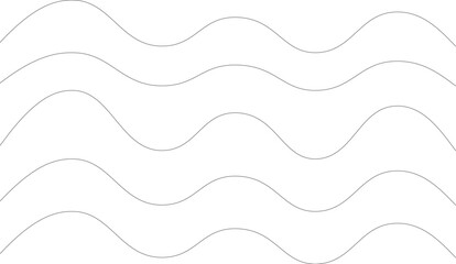 ラインセット 波線５本
Wave Line Set　Curved Line Vector　Wavy Border