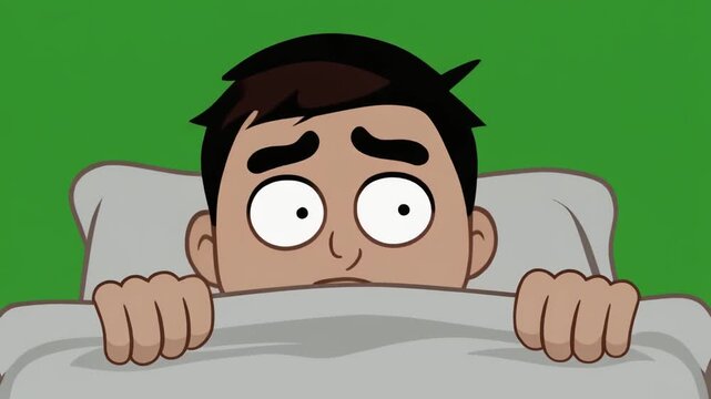 Funny Insomnia Animated Scene with Green Screen - Powered by Adobe