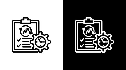 Time Management With Icon Set Design