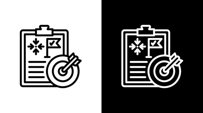 Goal Setting With Icon Set Design