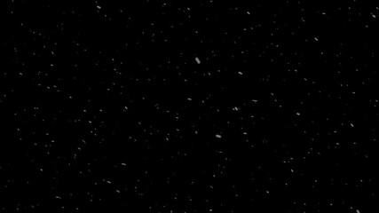Seamless loop blurred snowflakes on clean black animation copy space background. - Powered by Adobe