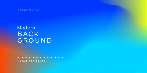 Modern Background Design with Dynamic Blue Gradient Waves and Abstract Shapes.