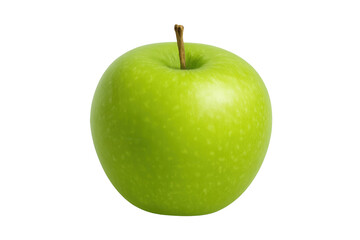 Green apple fresh healthy fruit on transparent background