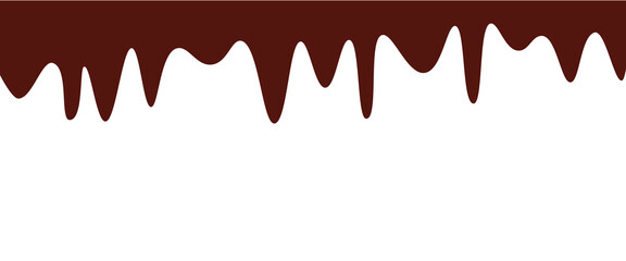 melted chocolate, chocolate vector. chocolate on white background. Flowing liquid isolated on white background. leaking, splashing, spilling liquid.