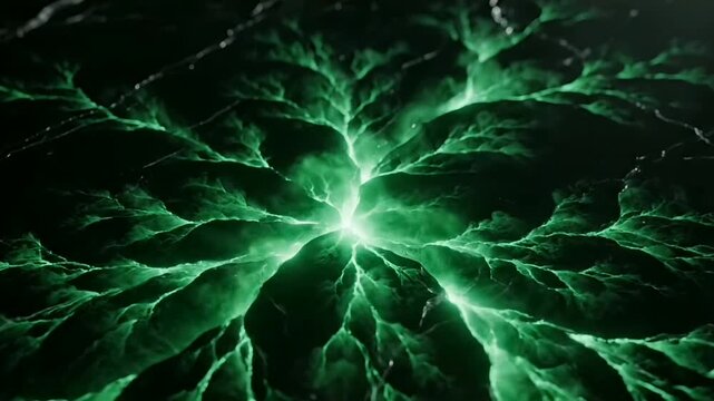 green energy spreading abstract background