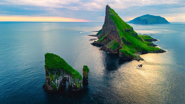 Drangarnir Sea Stacks in the Faroe Islands
