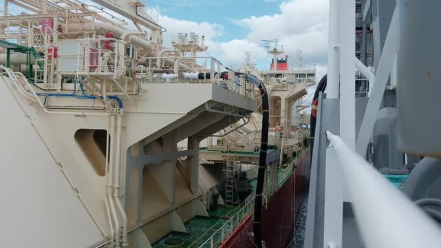 Longitudinal Movement Of Moored The Vessel During Ship-To-Ship LNG Bunkering Operation