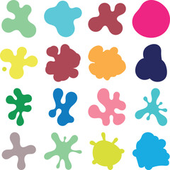Round hand drawn doodle design elements