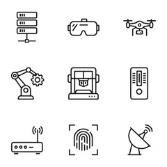 Flat Design Technology and Internet Icon Set