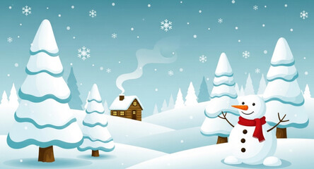 snowman in the forest