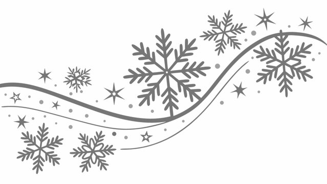 Winter snowflakes and stars vector design for christmas holiday season background decoration element