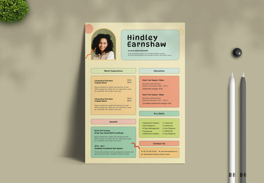 Colorful Digital Resume