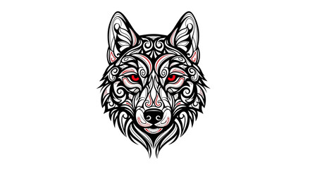 Fototapeta premium wolf head vector