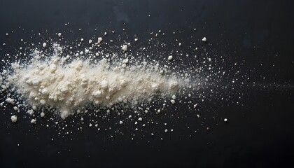 Vibrant Powdered Spices on Dark Black Background