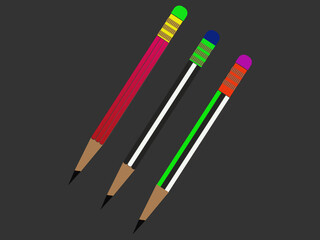 Colorful pencils for creative projects and design, perfect for adding a vibrant touch to your educational or artistic visuals, stationery essentials