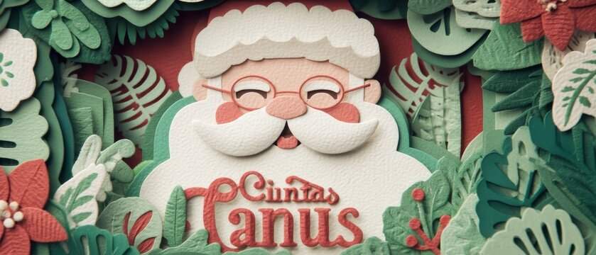 Merry Christmas Santa Claus Holiday Illustration