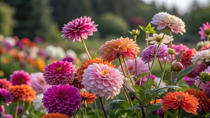  Vibrant Field Dahlias Full