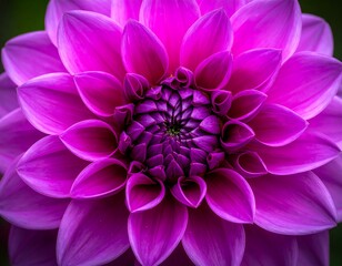Close-up shot of a vibrant purple flower, showcasing intricate petal arrangement and textures