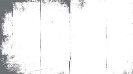 Faded grey distressed texture with scattered speckles and rough edges on a white background vector