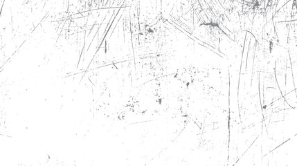White background with scattered grey scratches and speckles creating a distressed texture effect grunge