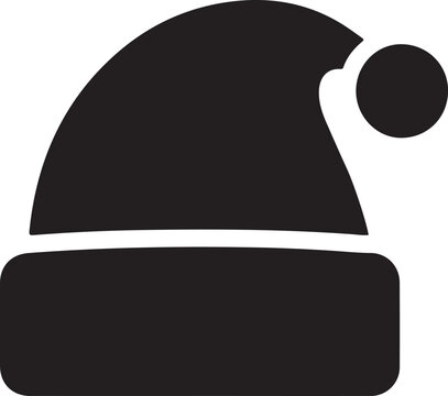 Senta hat icon silhouette, Senta claus hat Eps, senta claus hat