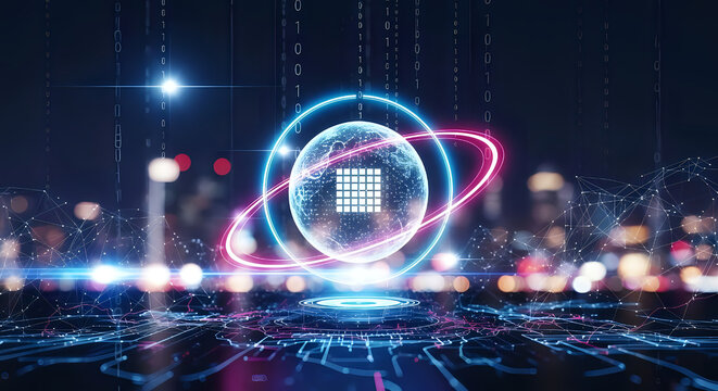 Futuristic technology innovation digital ai artificial intelligence data science network concept on transparent background