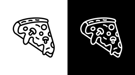 Pizza Slice With Icon Set Design